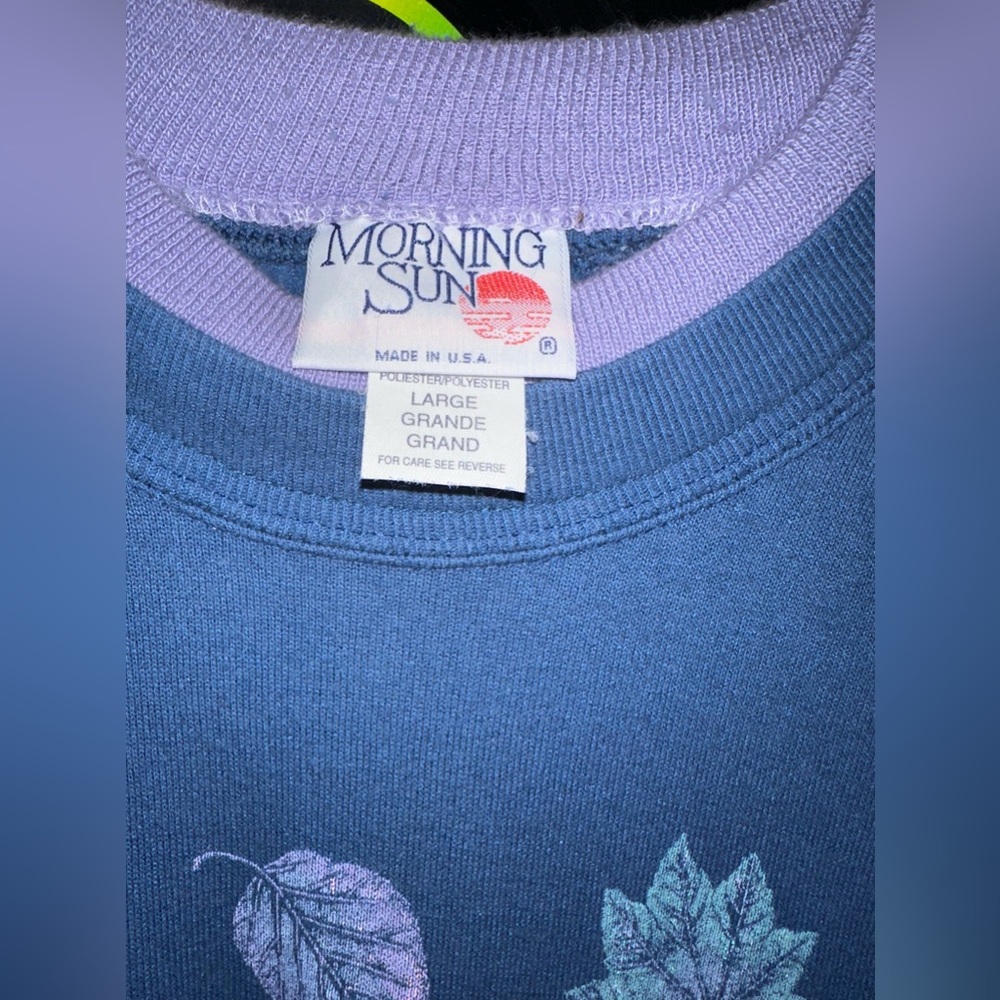 Vintage morning sun leaf sweater